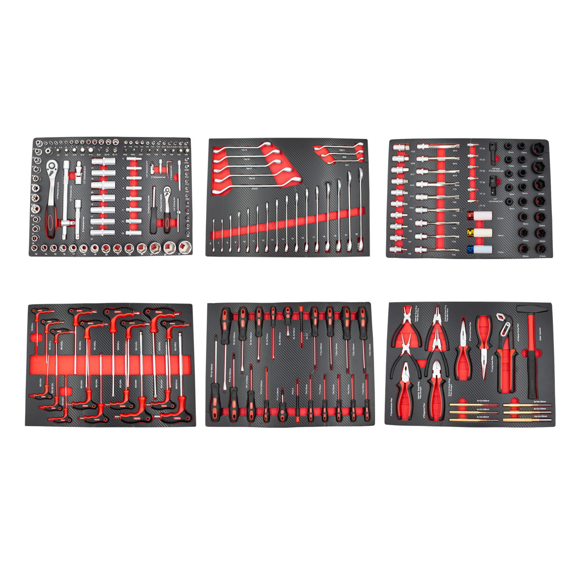 Kit Módulos com 236 Peças para 6 Gavetas | Carros de Ferramentas - 86236 -  KROFTOOLS